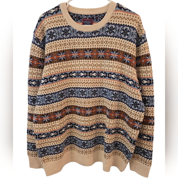 UNTUCKit Other - UNTUCKit DORIAN 100% EXTRA FINE MERINO WOOL FAIR ISLE SWEATER. SIZE X-LARGE.